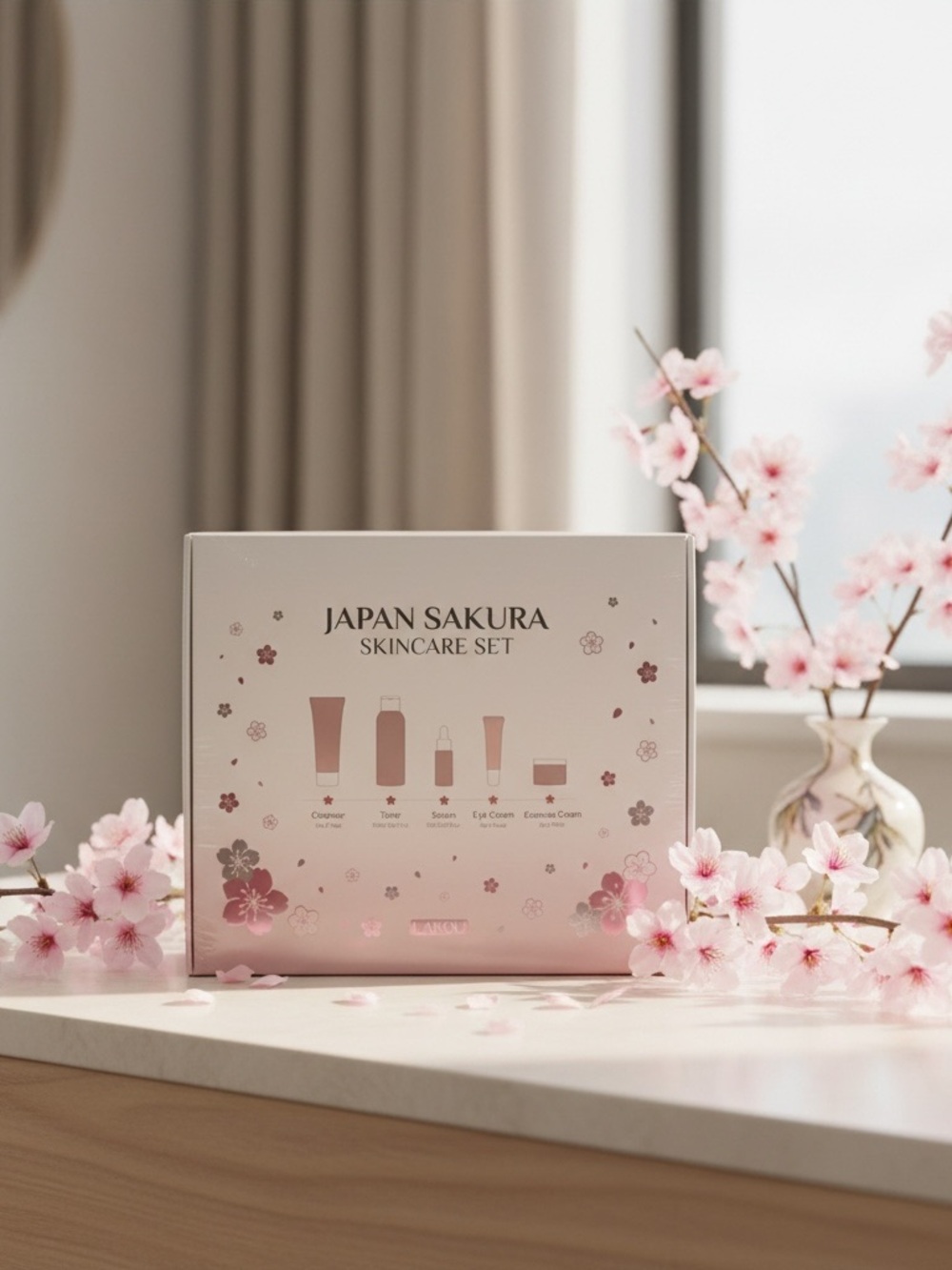NIB Japan Sakura Skincare Set 5-Piece Gift Collection J-Beauty Inspired